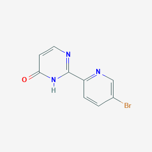 molecular formula C9H6BrN3O B2782742 2-(5-Bromopyridin-2-yl)pyrimidin-4-ol CAS No. 1566901-84-5