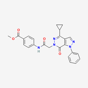 methyl 4-(2-(4-cyclopropyl-7-oxo-1-phenyl-1H-pyrazolo[3,4-d]pyridazin-6(7H)-yl)acetamido)benzoate