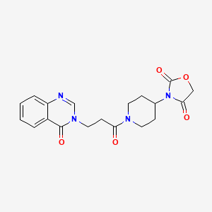 3-(1-(3-(4-oxoquinazolin-3(4H)-yl)propanoyl)piperidin-4-yl)oxazolidine-2,4-dione