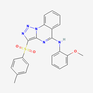 molecular formula C23H19N5O3S B2782821 N-(2-METHOXYPHENYL)-3-(4-METHYLBENZENESULFONYL)-[1,2,3]TRIAZOLO[1,5-A]QUINAZOLIN-5-AMINE CAS No. 866873-36-1