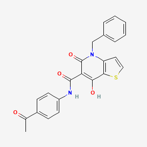 molecular formula C23H18N2O4S B2782831 N-(4-acetylphenyl)-4-benzyl-7-hydroxy-5-oxo-4H,5H-thieno[3,2-b]pyridine-6-carboxamide CAS No. 1351821-13-0