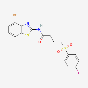 molecular formula C17H14BrFN2O3S2 B2782835 N-(4-bromo-1,3-benzothiazol-2-yl)-4-(4-fluorobenzenesulfonyl)butanamide CAS No. 941901-10-6