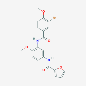 molecular formula C20H17BrN2O5 B278294 N-{3-[(3-bromo-4-methoxybenzoyl)amino]-4-methoxyphenyl}-2-furamide 