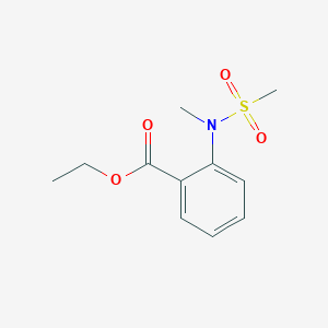 molecular formula C11H15NO4S B2782967 ethyl 2-(N-methylmethanesulfonamido)benzoate CAS No. 866010-09-5