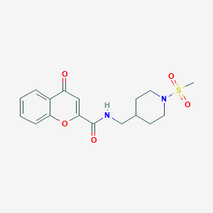 N-((1-(methylsulfonyl)piperidin-4-yl)methyl)-4-oxo-4H-chromene-2-carboxamide