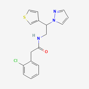 N-(2-(1H-pyrazol-1-yl)-2-(thiophen-3-yl)ethyl)-2-(2-chlorophenyl)acetamide
