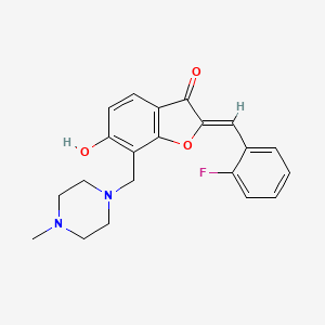 (Z)-2-(2-fluorobenzylidene)-6-hydroxy-7-((4-methylpiperazin-1-yl)methyl)benzofuran-3(2H)-one