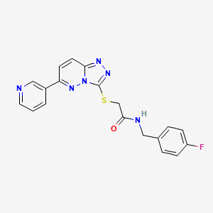 N-[(4-fluorophenyl)methyl]-2-[(6-pyridin-3-yl-[1,2,4]triazolo[4,3-b]pyridazin-3-yl)sulfanyl]acetamide