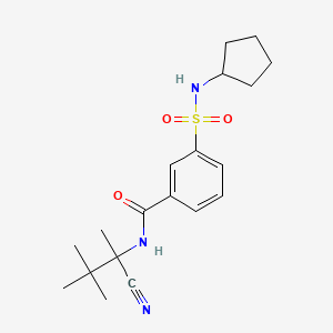 N-(1-cyano-1,2,2-trimethylpropyl)-3-(cyclopentylsulfamoyl)benzamide