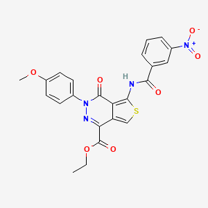 Ethyl 3-(4-methoxyphenyl)-5-[(3-nitrobenzoyl)amino]-4-oxothieno[3,4-d]pyridazine-1-carboxylate
