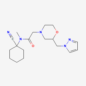 N-(1-cyanocyclohexyl)-N-methyl-2-{2-[(1H-pyrazol-1-yl)methyl]morpholin-4-yl}acetamide