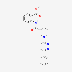 molecular formula C24H24N4O3 B2783013 methyl 2-[1-(6-phenylpyridazin-3-yl)piperidine-3-amido]benzoate CAS No. 1172804-76-0