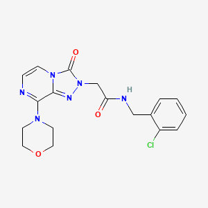 molecular formula C18H19ClN6O3 B2783040 N-[(2-chlorophenyl)methyl]-2-[8-(morpholin-4-yl)-3-oxo-2H,3H-[1,2,4]triazolo[4,3-a]pyrazin-2-yl]acetamide CAS No. 1251569-14-8