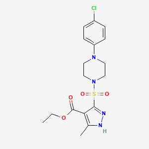 ethyl 5-((4-(4-chlorophenyl)piperazin-1-yl)sulfonyl)-3-methyl-1H-pyrazole-4-carboxylate