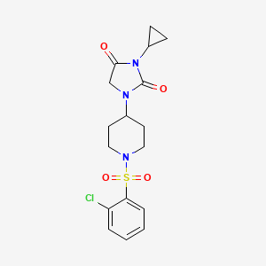 1-[1-(2-Chlorobenzenesulfonyl)piperidin-4-yl]-3-cyclopropylimidazolidine-2,4-dione