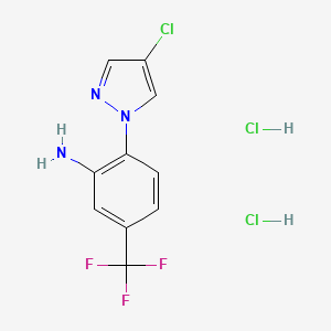2-(4-Chloro-1H-pyrazol-1-yl)-5-(trifluoromethyl)aniline dihydrochloride
