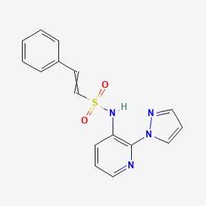 2-phenyl-N-[2-(1H-pyrazol-1-yl)pyridin-3-yl]ethene-1-sulfonamide