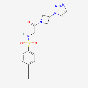 N-(2-(3-(1H-1,2,3-triazol-1-yl)azetidin-1-yl)-2-oxoethyl)-4-(tert-butyl)benzenesulfonamide