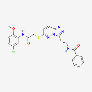 N-(2-(6-((2-((5-chloro-2-methoxyphenyl)amino)-2-oxoethyl)thio)-[1,2,4]triazolo[4,3-b]pyridazin-3-yl)ethyl)benzamide