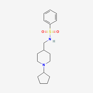 N-((1-cyclopentylpiperidin-4-yl)methyl)benzenesulfonamide