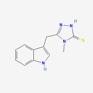 5-(1H-indol-3-ylmethyl)-4-methyl-4H-1,2,4-triazol-3-ylhydrosulfide