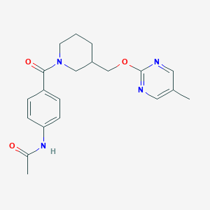 molecular formula C20H24N4O3 B2783071 N-[4-(3-{[(5-methylpyrimidin-2-yl)oxy]methyl}piperidine-1-carbonyl)phenyl]acetamide CAS No. 2379985-47-2