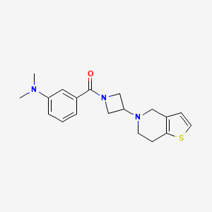 molecular formula C19H23N3OS B2783137 N,N-dimethyl-3-(3-{4H,5H,6H,7H-thieno[3,2-c]pyridin-5-yl}azetidine-1-carbonyl)aniline CAS No. 2034293-35-9