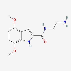 molecular formula C13H17N3O3 B2783158 N-(2-aminoethyl)-4,7-dimethoxy-1H-indole-2-carboxamide CAS No. 1352504-98-3