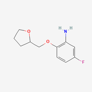 5-Fluoro-2-(tetrahydro-furan-2-ylmethoxy)-phenylamine