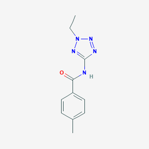 molecular formula C11H13N5O B278322 N-(2-ethyl-2H-tetraazol-5-yl)-4-methylbenzamide 