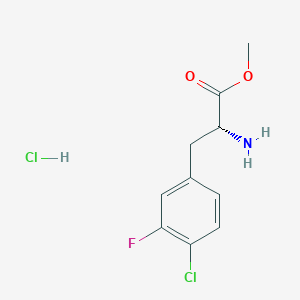 molecular formula C10H12Cl2FNO2 B2783235 Methyl (2r)-2-amino-3-(4-chloro-3-fluorophenyl)propanoate hydrochloride CAS No. 2445749-39-1