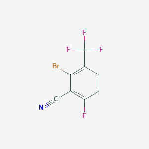 molecular formula C8H2BrF4N B2783243 2-Bromo-6-fluoro-3-(trifluoromethyl)benzonitrile CAS No. 2091606-83-4