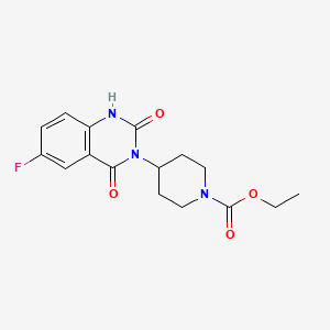 molecular formula C16H18FN3O4 B2783245 ethyl 4-(6-fluoro-2,4-dioxo-1,2-dihydroquinazolin-3(4H)-yl)piperidine-1-carboxylate CAS No. 1904372-77-5
