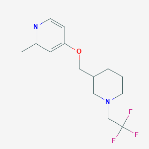 molecular formula C14H19F3N2O B2783267 2-Methyl-4-{[1-(2,2,2-trifluoroethyl)piperidin-3-yl]methoxy}pyridine CAS No. 2379953-26-9