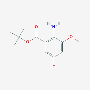 molecular formula C12H16FNO3 B2783269 Tert-butyl 2-amino-5-fluoro-3-methoxybenzoate CAS No. 2248279-47-0
