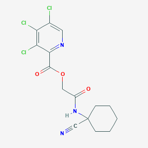 molecular formula C15H14Cl3N3O3 B2783274 [(1-Cyanocyclohexyl)carbamoyl]methyl 3,4,5-trichloropyridine-2-carboxylate CAS No. 926166-69-0