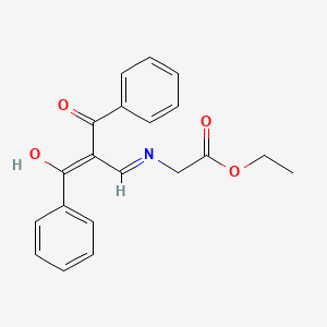 molecular formula C20H19NO4 B2783275 Ethyl 2-[(2-benzoyl-3-oxo-3-phenylprop-1-en-1-yl)amino]acetate CAS No. 220957-52-8