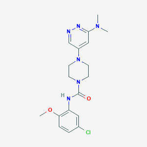 molecular formula C18H23ClN6O2 B2783295 N-(5-chloro-2-methoxyphenyl)-4-[6-(dimethylamino)pyridazin-4-yl]piperazine-1-carboxamide CAS No. 1795488-33-3