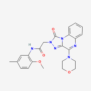 molecular formula C23H24N6O4 B2783296 N-(2-methoxy-5-methylphenyl)-2-(4-morpholino-1-oxo-[1,2,4]triazolo[4,3-a]quinoxalin-2(1H)-yl)acetamide CAS No. 1216649-99-8