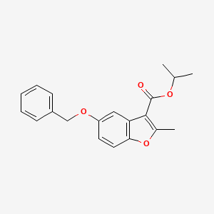 molecular formula C20H20O4 B2783324 Propan-2-yl 5-(benzyloxy)-2-methyl-1-benzofuran-3-carboxylate CAS No. 307551-74-2