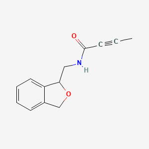 molecular formula C13H13NO2 B2783358 N-(1,3-Dihydro-2-benzofuran-1-ylmethyl)but-2-ynamide CAS No. 2411314-48-0