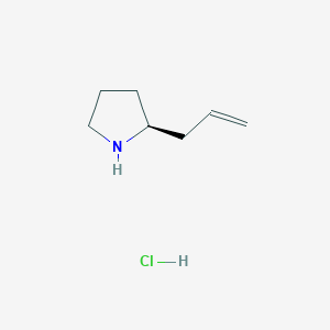 molecular formula C7H14ClN B2783374 (S)-2-allylpyrrolidine hydrochloride CAS No. 197230-28-7; 197230-31-2