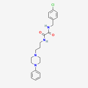 molecular formula C22H27ClN4O2 B2783403 N1-(4-chlorobenzyl)-N2-(3-(4-phenylpiperazin-1-yl)propyl)oxalamide CAS No. 1049518-78-6