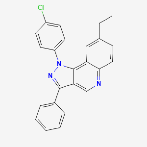 molecular formula C24H18ClN3 B2783422 1-(4-chlorophenyl)-8-ethyl-3-phenyl-1H-pyrazolo[4,3-c]quinoline CAS No. 901264-67-3