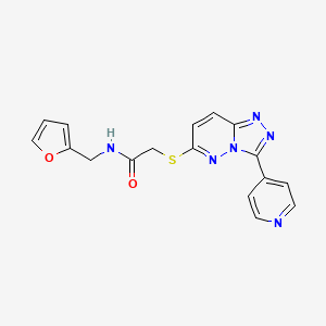 molecular formula C17H14N6O2S B2783449 N-[(furan-2-yl)methyl]-2-{[3-(pyridin-4-yl)-[1,2,4]triazolo[4,3-b]pyridazin-6-yl]sulfanyl}acetamide CAS No. 868970-06-3