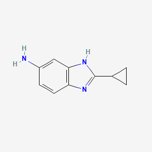 molecular formula C10H13Cl2N3 B2783450 2-cyclopropyl-1H-benzimidazol-5-amine CAS No. 51758-98-6