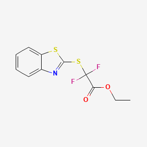 molecular formula C11H9F2NO2S2 B2783478 Ethyl 2-(1,3-benzothiazol-2-ylsulfanyl)-2,2-difluoroacetate CAS No. 478248-88-3