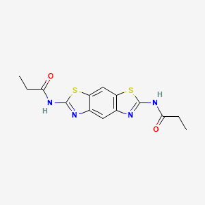 B2783502 N-[6-(propanoylamino)-1,3-thiazolo[4,5-f]benzothiazol-2-yl]propanamide CAS No. 301332-42-3