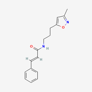 molecular formula C16H18N2O2 B2783506 N-(3-(3-methylisoxazol-5-yl)propyl)cinnamamide CAS No. 2035018-10-9