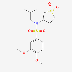 molecular formula C16H25NO6S2 B2783509 N-(1,1-dioxo-1lambda6-thiolan-3-yl)-3,4-dimethoxy-N-(2-methylpropyl)benzene-1-sulfonamide CAS No. 874787-97-0